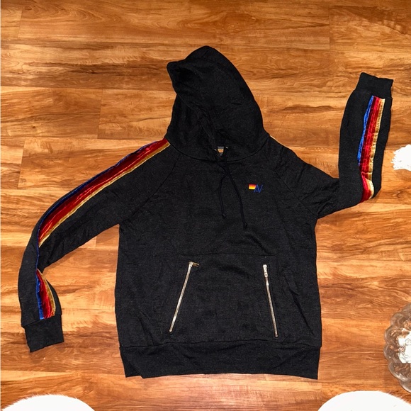Aviator Nation Sweaters - Brand New Aviator Nation Velvet Stripes Hoodie